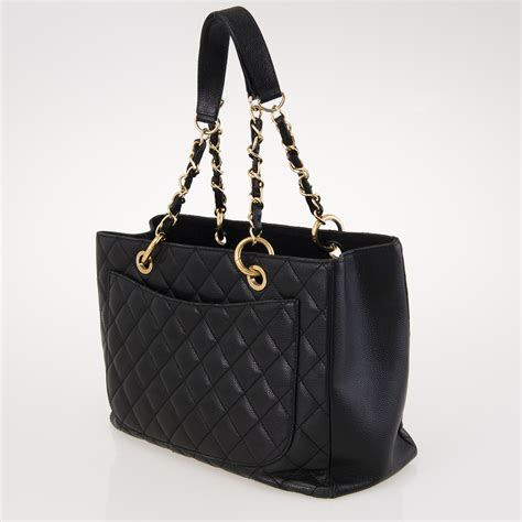 chanel caviar leather tote|Chanel Caviar Grand Shopping Tote .